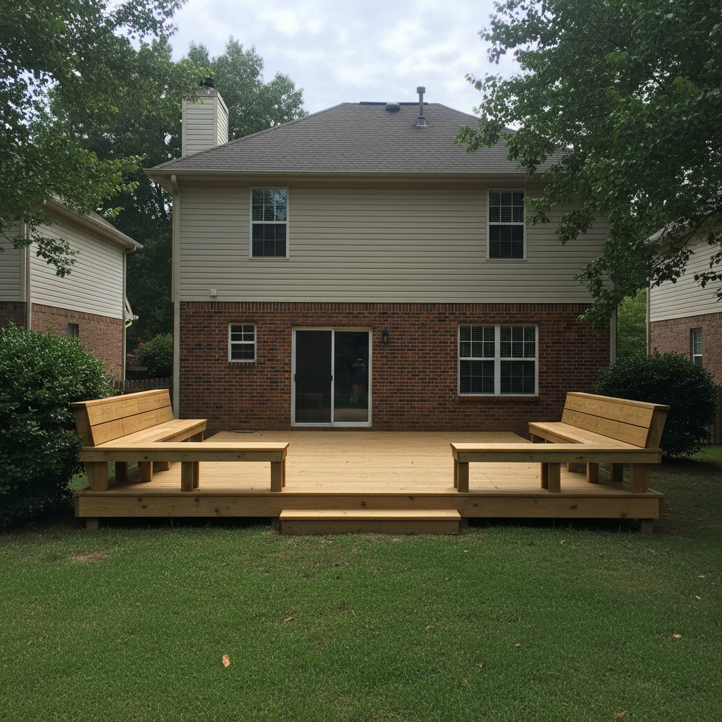 Custom Deck Design completed by New Look Deck Inc in Benton, AR