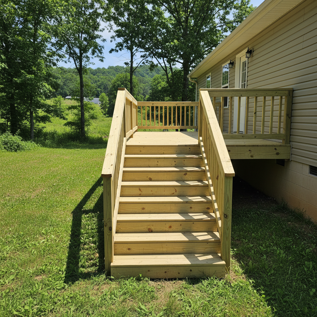 Deck Railing Installation completed by New Look Deck Inc in Cabot, AR